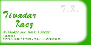 tivadar kacz business card